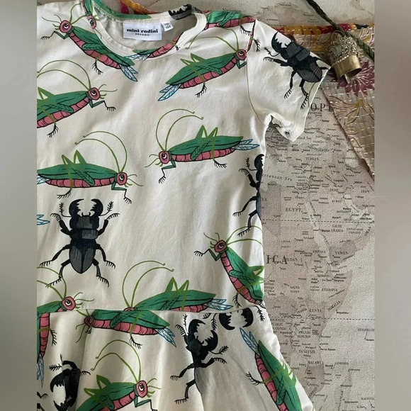 Mini Rodini Bug Dress Size 116-122 / 5-7Y - Picture 5 of 6